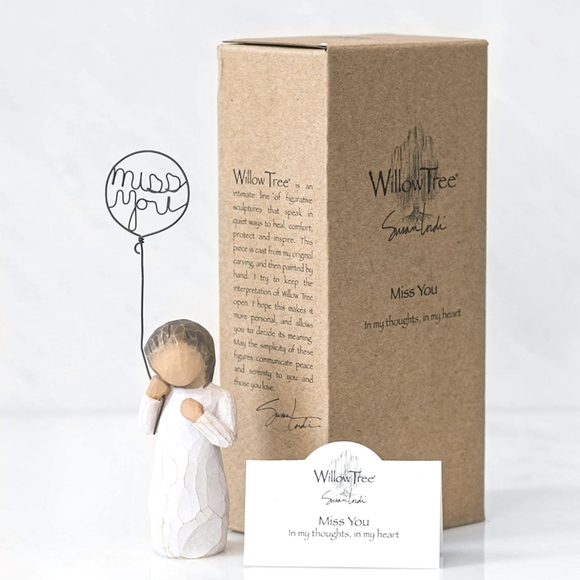 2 Willow Tree keepsakes: "Kept Forever in the Heart" and "Miss You" set of 2 - Picture 4 of 8